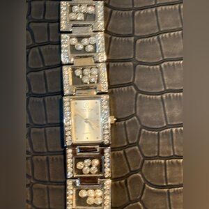 Silver Diamond Crystal Watch